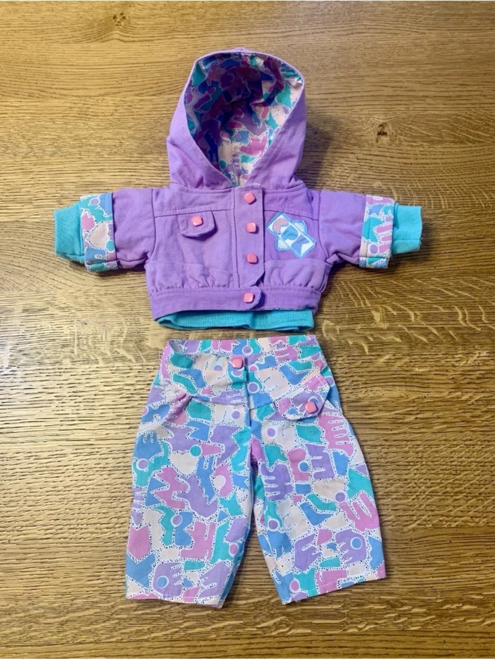 Vintage Cabbage Patch Kids Doll Purple Designer Line Outfit 1989 P Factory